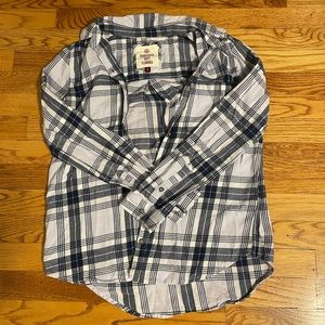 blue flannel from SO; size small (runs a little small)